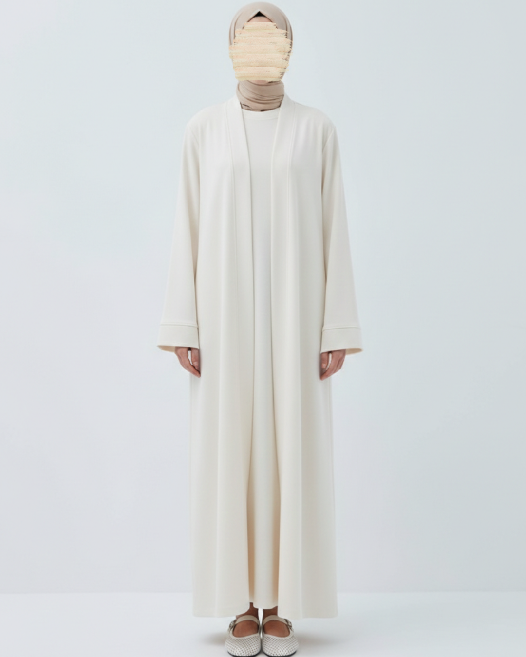 Serene Abaya Set 2-Piece - Cream