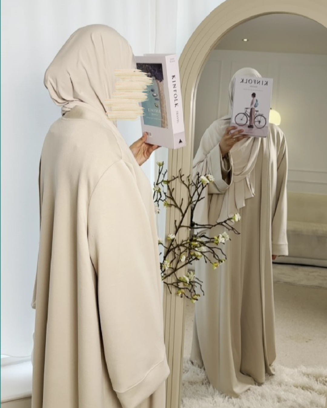 Serene Abaya Set 2-Piece - Cream