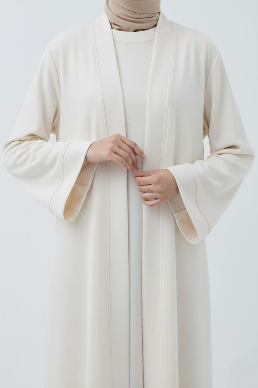 Serene Abaya Set 2-Piece - Cream