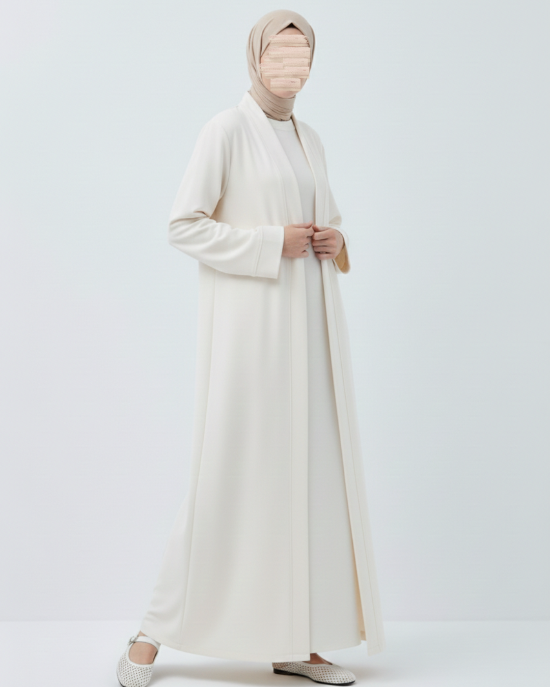 Serene Abaya Set 2-Piece - Cream