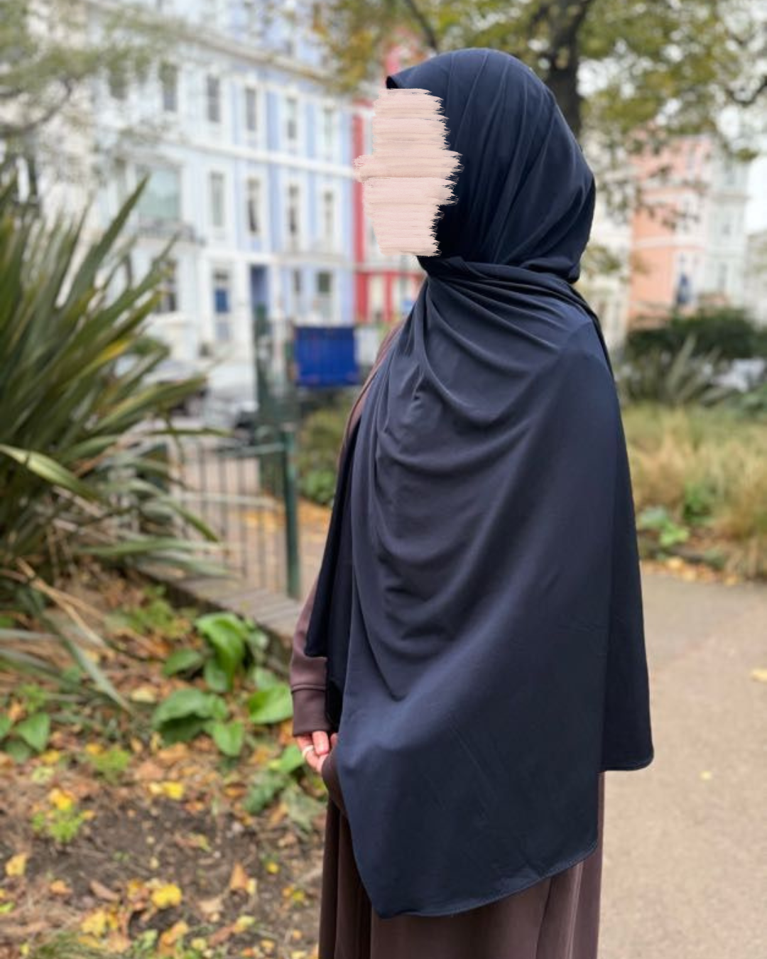 Premium Jersey Hijab - Navy