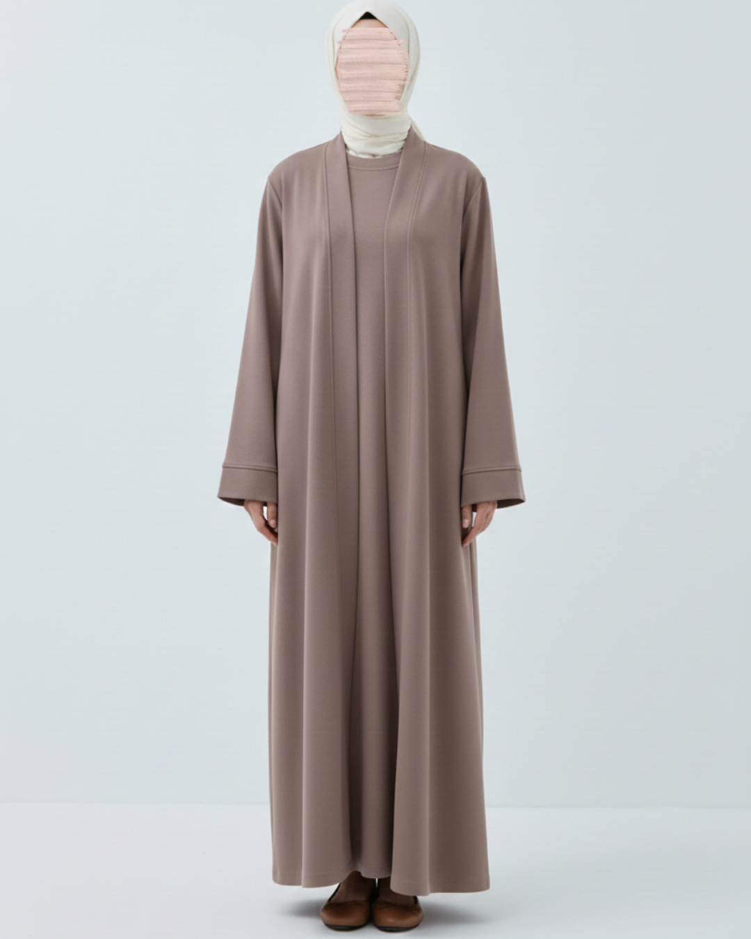 Serene Abaya Set 2-Piece - Taupe