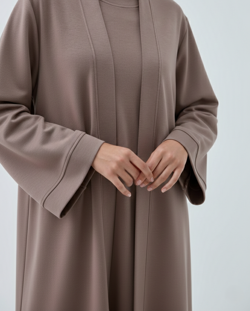 Serene Abaya Set 2-Piece - Taupe